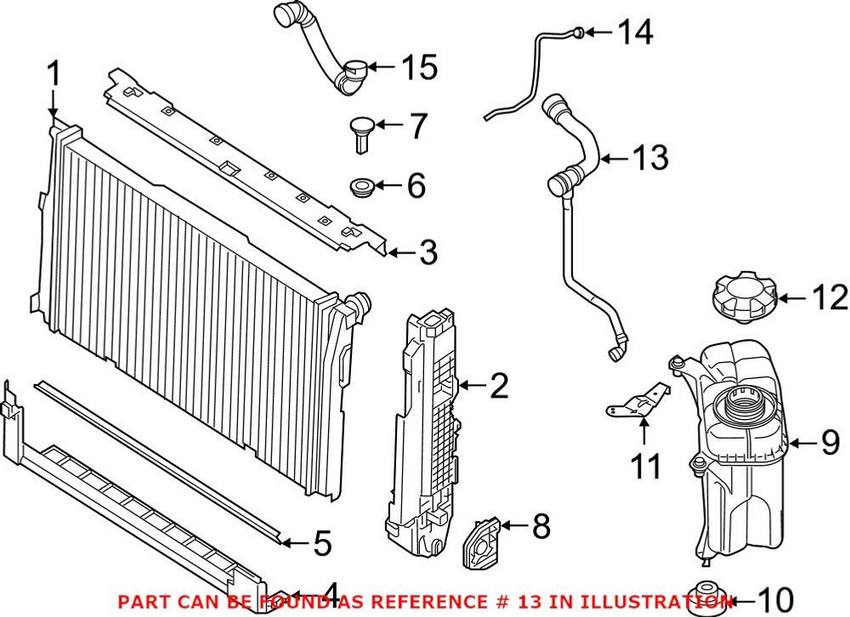 BMW Radiator Coolant Hose - Upper